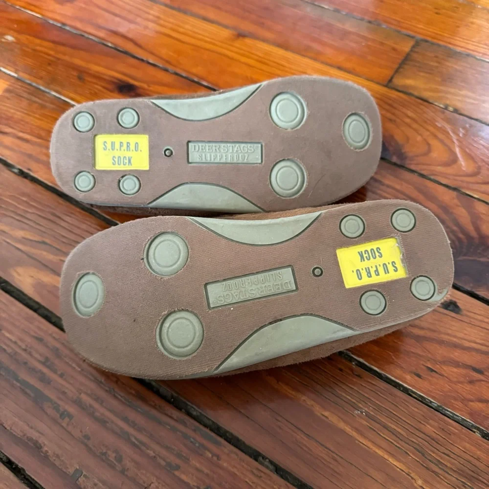 Deer Stags Kids' Lil Spun Slipper in Camel Size 4